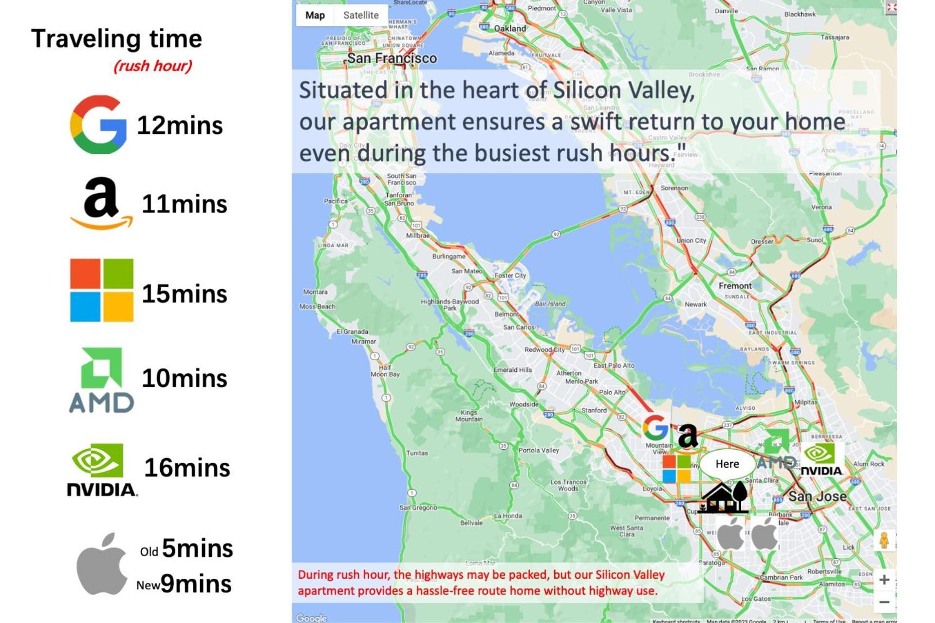 סאניוייל 2Br Apt With Brand New Super Quite Ac, Washer, Dryer, Free Ev Station, Free Parking In Cupertino מראה חיצוני תמונה